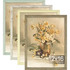 Vittanly21.6x27.9cm8.5x11인치사진액자4개세트 벽마운트용빈티지사진프레임 매트가있는디스플레이15.2x20.3cm6x8인치사진또는매트없음 21.6x120921, 12 x 16, 다양한 색상
