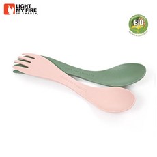 바이오 스포크 S 2종세트 그린 핑크 스푼 포크 doi+91212wm