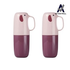 1+1 휴대용 코끼리 칫솔통 칫솔 치약 세트 칫솔꽂이 칫솔보관함 양치컵, 핑크, 2개