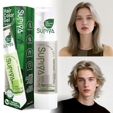 SUPIYA 임시 헤어 스타일링 컬러 럼 그린 블루 퍼플 레드 염색 젤 탁 가능한 인스턴트 크림 DIY 헤어스타일 남성 여성용 [호환], #1-2