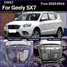 지리 블랙 엔진 하부 보호판 스플래시 쉴드 머드 펜더 커버 머드가드 프로텍터, 2. Manganese Steel, 기본