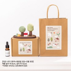 귀여운 실내용 석고 꽃 향기 디퓨저 인테리어 소품, 기본 색상, 디퓨저+아로마 오일+선물 상자 세트