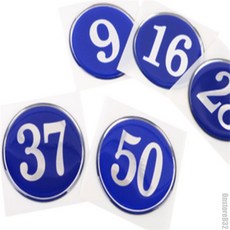 매일발견 원형번호판 블루소형원형에폭시번호판 좌석번호소형블루원형판 내구성번호판에폭시소재 블루번호판, 10