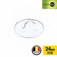 GreenPan 不鏽鋼把手鍋蓋 24cm 適用於 GreenPan 與 GreenChef 全系列鍋型, 1個, 【單件】不鏽鋼把手鍋蓋24cm