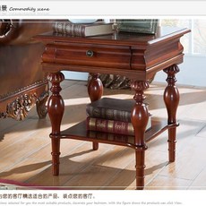 원목 엔틱협탁 화이트 협탁 2단 높은 50cm 서랍형, 1개, B. 그림 색