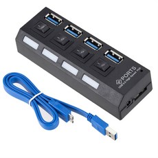 USB 허브 3 0 허브 USB 2 0 멀티 USB 분배기 전원 어댑터 4/7포트 멀티 확장기 2 0 스위치 PC 노트북 액세서리, 4 Port USB Cable