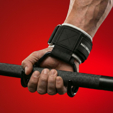 머신암 헬스스트랩 철봉 리프팅 스트랩 후크 스트렙 턱걸이 풀업 그립, 블랙, 1세트