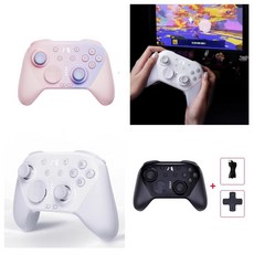 MOBAPAD CHITU2 PRO2-HD 무선 블루투스 게임패드 게이밍 컨트롤러 switch/pc/steam/ipad 지원 1000mah 모바패드, 1개, 블루+스틱캡6개