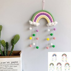 무지개마크라메 벽장식 소품 촬영소품 인테리어 joy*3548Tv, CH5A-20