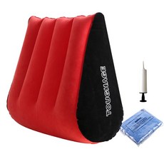 팽창식 웨지 시트 베개 편안한 쿠션 세트 휴대용 침대 블루 바디 경량 PVC 삼각형 펌프, 05 6, 1개