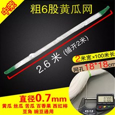 種瓜豆角弔瓜絲瓜苦瓜黃瓜百香果專用網植物爬藤網種植網攀爬農用TJBZ, 2*100粗6股【孔18黃瓜絲瓜】, 1個