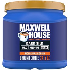 Maxwell House Breakfast Blend 마일드 로스트 그라운드 커피 139977, Dark Silk, 다크 실크