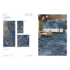 磁磚 S-琉光藍&綠 亮面 120X260X0.6CM, 1個, 琉光藍