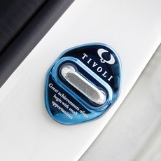 [주주파츠몰] 쌍용 티볼리 도어스트라이커 커버 부식방지 인테리어 몰딩 차 튜닝 용품 호환 용품, 실버