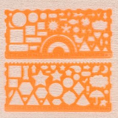 작은도형 모양자 다꾸그리기자 2종세트 별