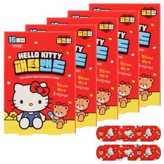 헬로키티 더밴드 패턴밴드(표준형)/반창고 캐릭터 키즈밴드, 5개, 16매입