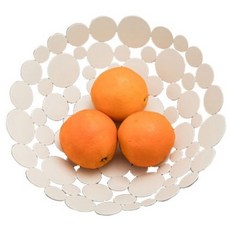 네이처안 써클 철제 과일 간식 바구니, 화이트