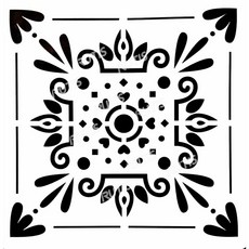 型染版(Stencil)-蝶古巴特diy-簍空模板, 1個, CU4-0094