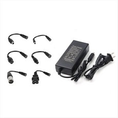 42V 1.5A M365 용 스쿠터 충전기/프로 교체 리튬 배터리 충전기 6 플러그 전기 스쿠터 충전기, 미국 플러그, 검은색