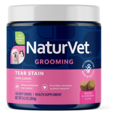 NaturVet 대용량 고양이 강아지 눈 영양제 120정 루테인 강아지 눈물 영양제 네이처벳 영양제, 1개, 눈물개선/눈건강