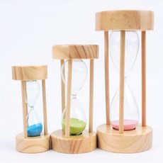 루나조이 원목 유리시계 테이블시계, 5분