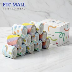 이티씨몰 자가점착 밴드 5cm 압박붕대 패턴 무늬 3종 스크류 그레이시 쓰리도트 유토피아 10+2, 1개