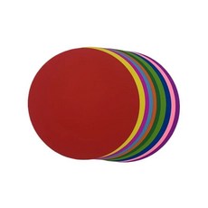 원형 도화지 용지 그림 미술 둥근 종이 드로잉, 색상 20cm 50장