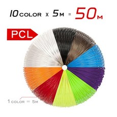 3d 펜 3디 펜 매직 가정용 프린터 쓰리디 추천 pen PCL 필라멘트가있는 3D 저온 DIY 그림 낙서 그리기 그림 수제 선물, PCL50M