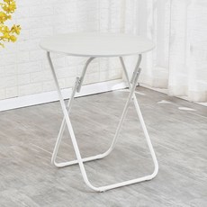 철제테이블 원형 접이식 철제 2인 테이블 야외 직경 60cm 원형 카페 접이식 60CM 녹, D. 화이트 선반 우드 테이블