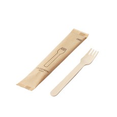 일회용 나무 포크 14cm 1봉(100개입) / 개별포장, 1개, 100개입
