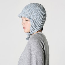 슈퍼스토리 DIY 바이저 이어플랩 코바늘 겨울 니트 모자 뜨기 키코니팅볼 (서술형도안 포함), 멜란지 블루 200g, 1개