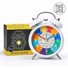 아트위브 무소음 시계공부 겸용 교육용 탁상 알람시계, 화이트(자명종)