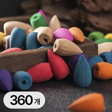 투데이리빙 360개 세트 6종 대용량 인센스콘 향피우기 스트레스 완화 백플로우 콘향 역류 향 심신안정 굿밤 인센스 콘, R98209B(B타입 6종, 1세트, B타입 6종