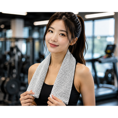 3초 냉각 아이스 쿨타올 / 얼음 냉감 스포츠타월 / 닿자마자 얼음찜질 냉수건 / 쿨링 타월 끝판왕, 그레이, 1개
