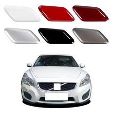 Goholy 자동차 전면 범퍼 헤드라이트 와셔 커버 볼보 C30 2010 2011 2012 2013 헤드라이트 와셔 노즐 커버 39863927 39863944 워터 스프레이 커, Goholy 자동차 전면 범퍼 헤드라이트 와셔 커버 볼