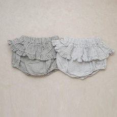 6개월 아기블루머 돌 여름 체크 캉캉 바지