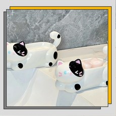 創意可愛卡通陶瓷瀝水肥皂盒免打孔家用衛生間, 1個