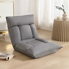 접이식소파베드 1인용 원룸 쇼파베드 폴딩 소파베드, 워시프리 마이크로화이버 가죽 그레이