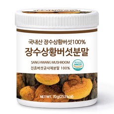 푸른들판 국산 장수 상황버섯 가루 100% 균사체 분말 차 HACCP, 1개, 70g