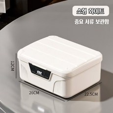 베베어스 가정용 차량용 비밀번호 수납함 보관함 귀중품 다용도, 소형-화이트