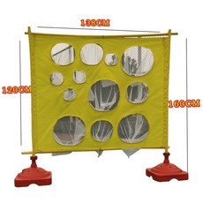 물풍선 판 과녁 공 게임 운동장 던지기 축제 운동회 보드, 노란색+대형공 6개+중형공 6개+소형공 12개, 1개