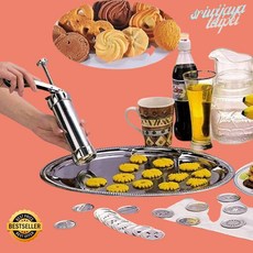 手動餅乾機餅乾模具套裝，多種造型餅乾製作工具，輕鬆烘焙餅乾。, Stainless Body不鏽鋼身, 1個