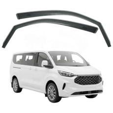 比德堡 FORD 福特 Tourneo Custom 旅行家 2024年起專用 崁入式晴雨窗 標準款, 黑色, 前窗兩片