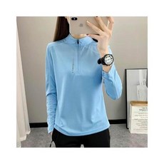 運動上衣女 夏季修身透氣薄款長袖T恤 吸濕排汗衫彈性立領 速乾顯瘦健身衣 大呎碼冰絲網眼涼感跑步排汗衣