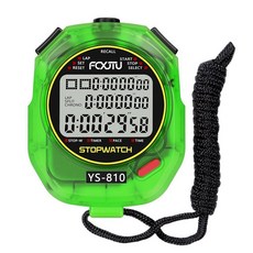 FCXJTU 스포츠 스톱워치 타이머 10랩/스플릿 메모리 디지털 스톱워치 카운트다운 타이머 12/24시간 시계 알람 켜기/끄기 달력 3줄 엑스트라 라지 스크린 랜야드 P., Green