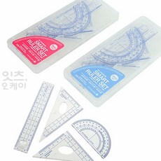 firstok 스마트 삼각자 각도기 세트 색상랜덤 각도자 각도기자 초등직각삼각자
