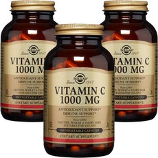 SOLGAR 無麩質維他命C素食膠囊 1000mg, 100顆, 3罐