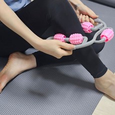 뭉친근육 알빼기 종아리링 전신 마사지 롤러 다리 폼롤러, 1개, 라이프원 일반형 핑크