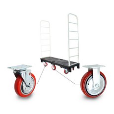 셀비트 카트랙 바퀴 캐스터 고중량 15.24cm 철코어 고정형, 1개