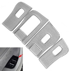 3D碳纖維紋路 車窗升降面板貼片 適用於 Tesla Model Y